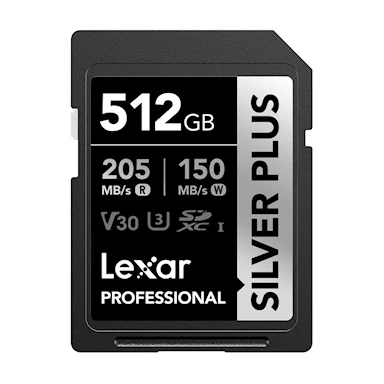 Lexar SDXC Pro Silver Plus 1066x UHS-I U3 V30 R205/W150 512GB