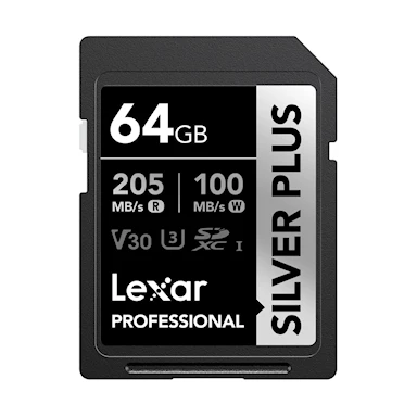 Lexar SDXC Pro Silver Plus 1066x UHS-I U3 V30 R205/W100 64GB