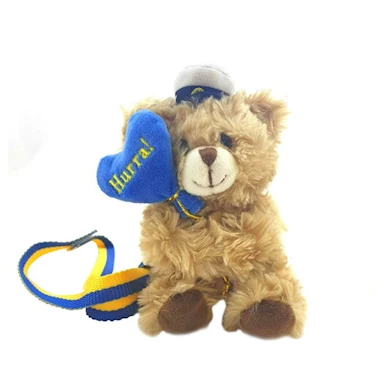 Student Brun Nalle med Ballong 13cm
