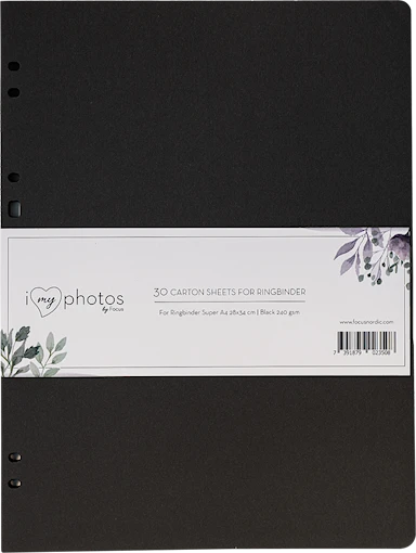 Focus Timesaver SA4 Kartongblad 34x28cm 30 Ark Svarta