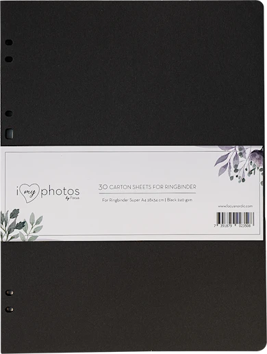 Focus Timesaver SA4 Kartongblad 34x28cm 30 Ark Svarta