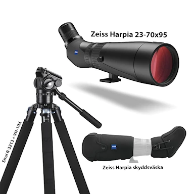 Zeiss Victory Harpia 23-70x95 + Skyddsväska och stativ i kolfiber