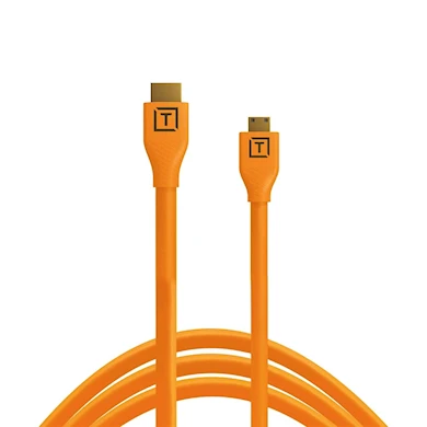Tether Tools TetherPro HDMI Mini till HDMI 2,0 Orange 4,6 m