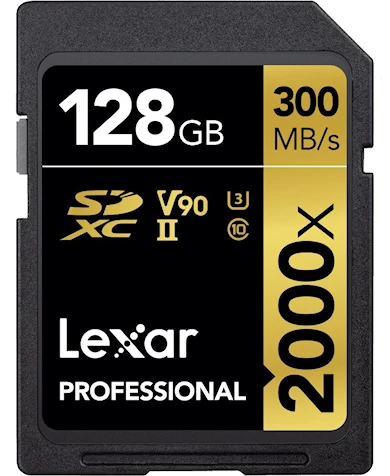 Lexar SDXC Pro 2000x UHS-II U3 V90 R300/W260 128GB