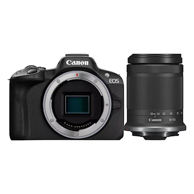 Canon EOS R50 Svart + RF-S 18-150 mm f/3.5-6.3 IS STM