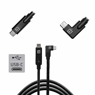 Tether Tools TetherPro USB-C till USB-C Vinklad Svart