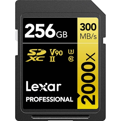 Lexar SDXC Pro 2000x UHS-II U3 V90 R300/W260 256GB