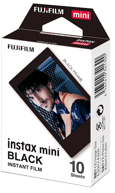 Fujifilm Instax Mini Film Svart Ram 10st