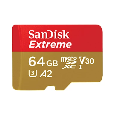 SanDisk MicroSDXC Extreme 64GB 170MB/s A2 C10 V30 UHS-I U3