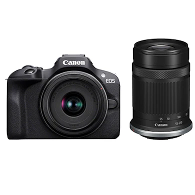 Canon EOS R100 + RF-S 18-45mm F4.5-6.3 IS STM + RF-S 55-210mm IS STM