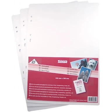 Sense Kartongblad 235x330 25-p Vita 200g