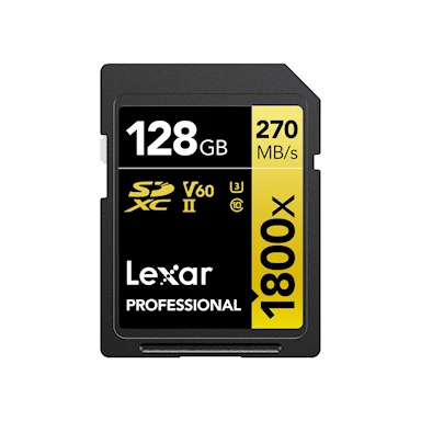 Lexar SDXC Pro 1800x UHS-II U3 V60 R270/W180 128GB
