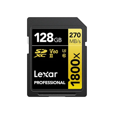 Lexar SDXC Pro 1800x UHS-II U3 V60 R270/W180 128GB