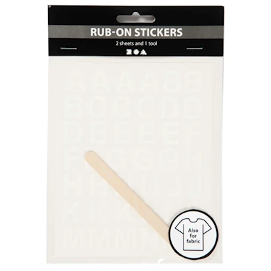 Focus Bokstäver Stickers Gnuggisar Vita