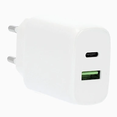 Gear Laddare 220V 1xUSB-C +1x PD/PPs 25W + 18W QC Vit