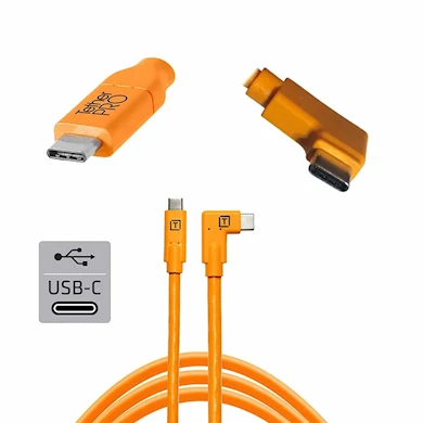 Tether Tools TetherPro USC-C till USB-C 4,6m Vinklad Orange