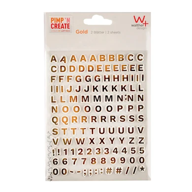 Walther Självhäftande Bokstäver Guld